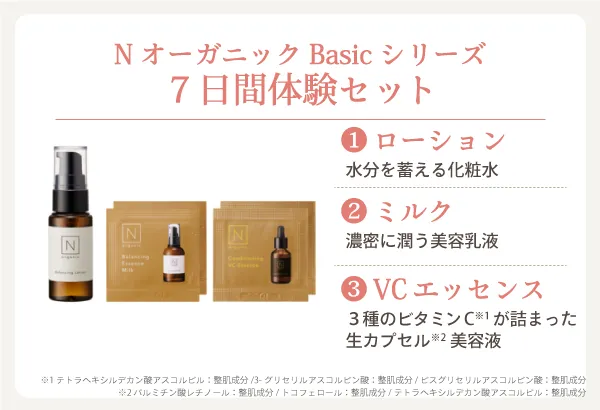 お試しセットはBasicシリーズが7日間試せる